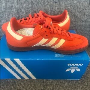 Adidas Samba Women Orange and Yellow Sneakers